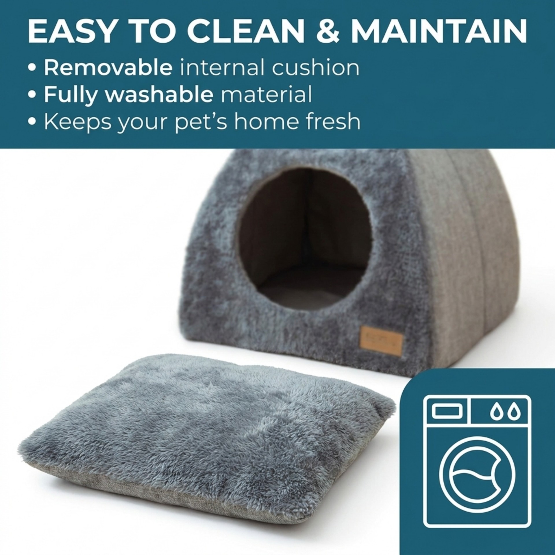 Removable washable cushion