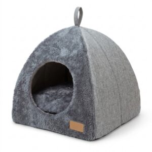 pologmase Cat Bed For Cats, Cave Bed, Pet Tent Cave Igloo Bed For Cats/Small Dogs, Kitten Bed Cat Tent, Cat Bed House With Removable Washable Cushion